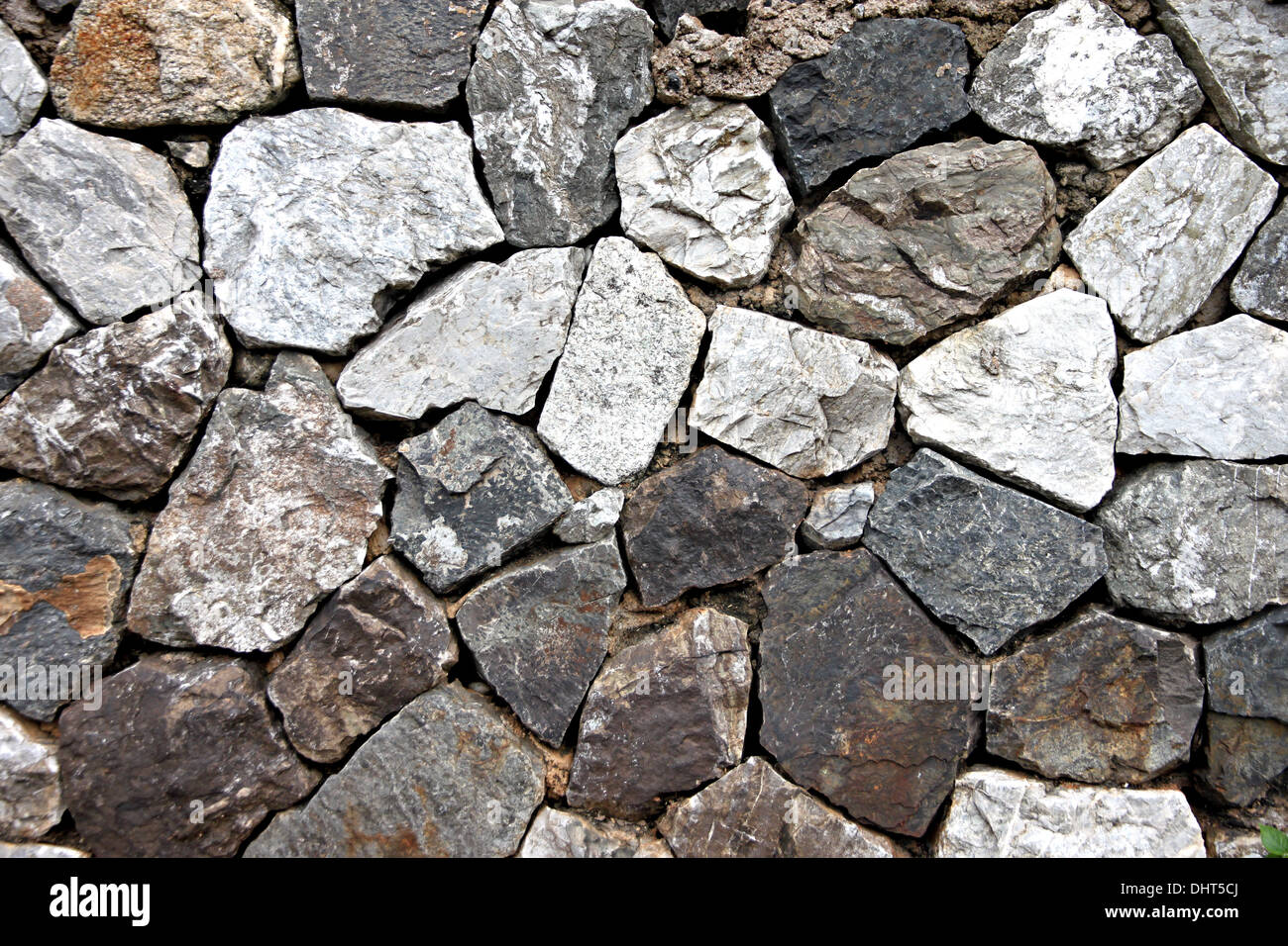 Die Steinmauern als Verteidigung der Heimat. Stockfoto