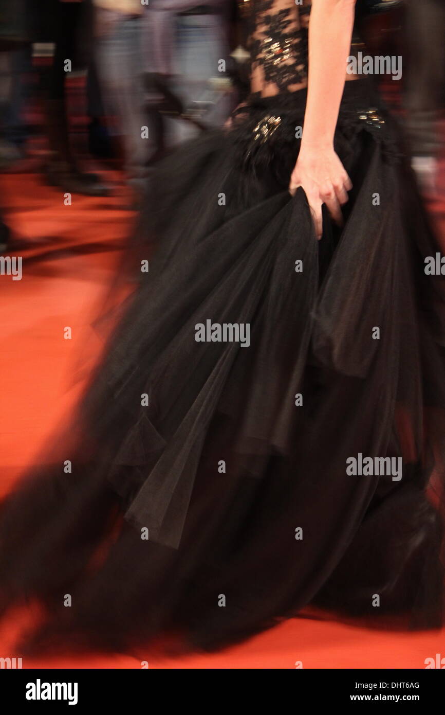 Rom, Italien. 14. November 2013 Fans warten für Liam Hemsworth, Jennifer Lawrence, Josh Hutcherson auf dem roten Teppich für den Film Hunger Games auf dem Rom International Film Festival im Auditorium in Rom, Ital Credit: Gari Wyn Williams/Alamy Live News Stockfoto