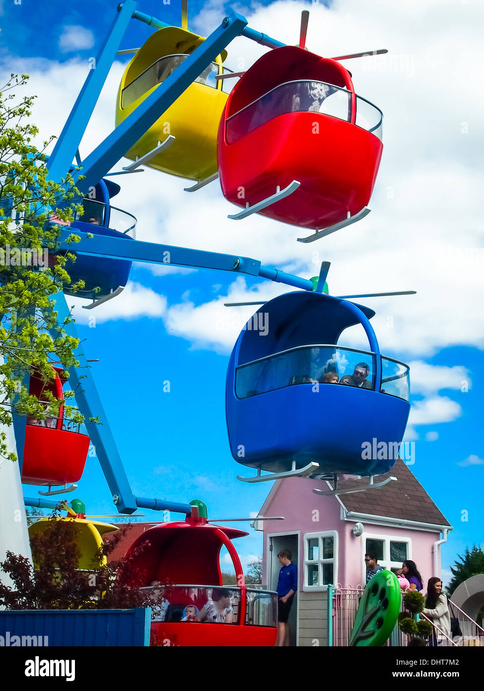 Hubschrauber-Riesenrad auf Peppa Pig World in Paultons Park in Hampshire, England Stockfoto