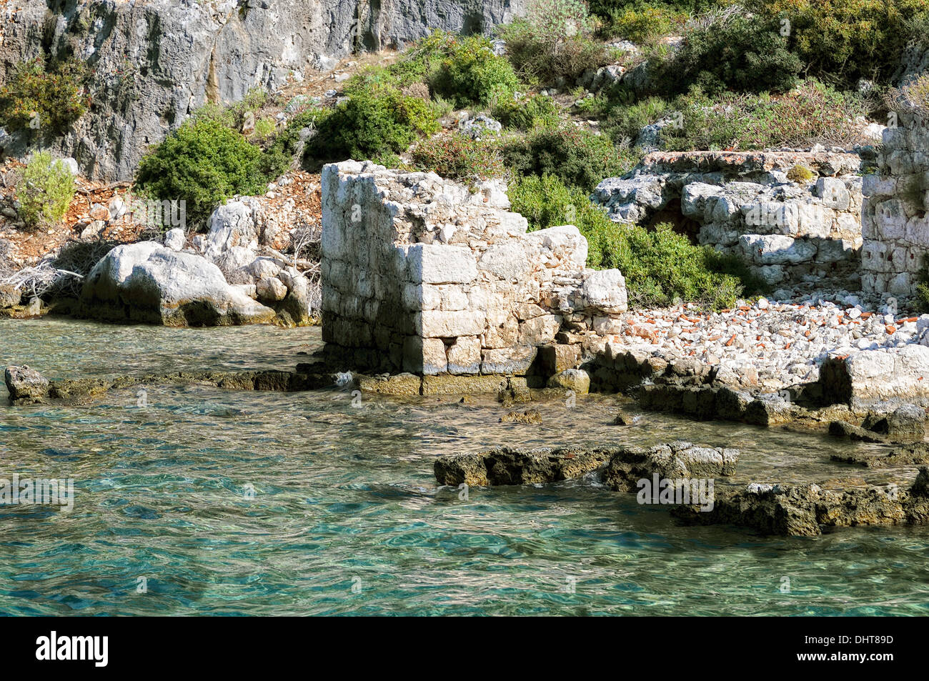 Die versunkene Stadt Kekova Türkei soft Stockfoto