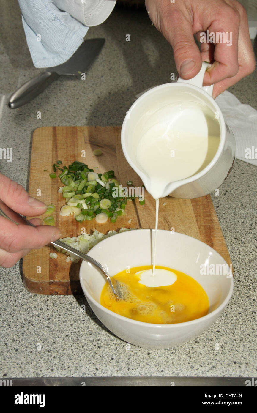 Pilz-Omelett Stockfoto