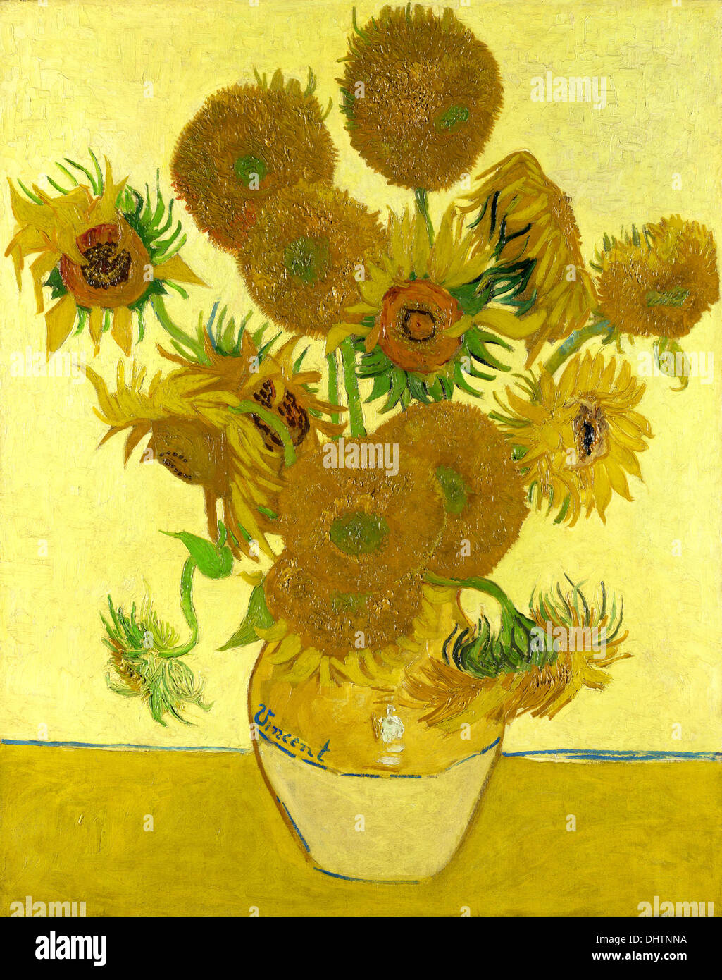 Sonnenblumen - von Vincent Van Gogh, 1888 Stockfoto
