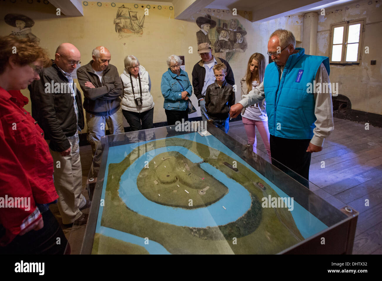 Niederlande, Spijkerboor, Fort bij Spijkerboor, Beemster Polder. Verteidigungslinie von Amsterdam. Hollandse Waterlinies. Niederländische Wasserschutzlinien. Stockfoto