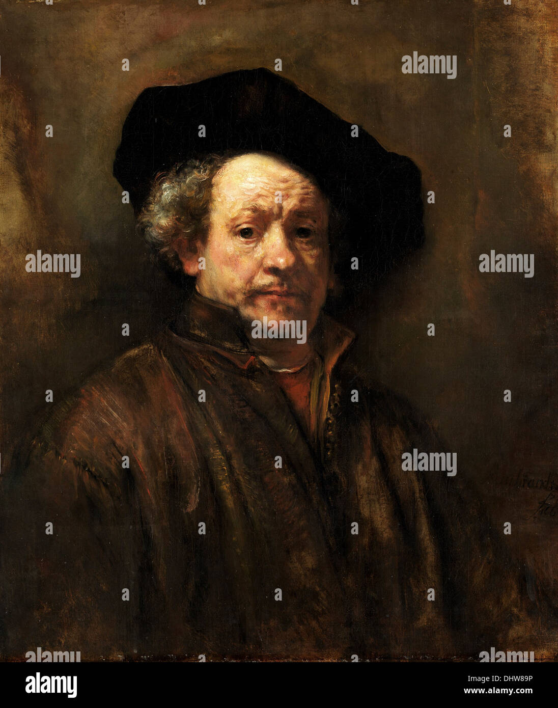 Selbstporträt-von Rembrandt van Rijn, 1660 Stockfoto