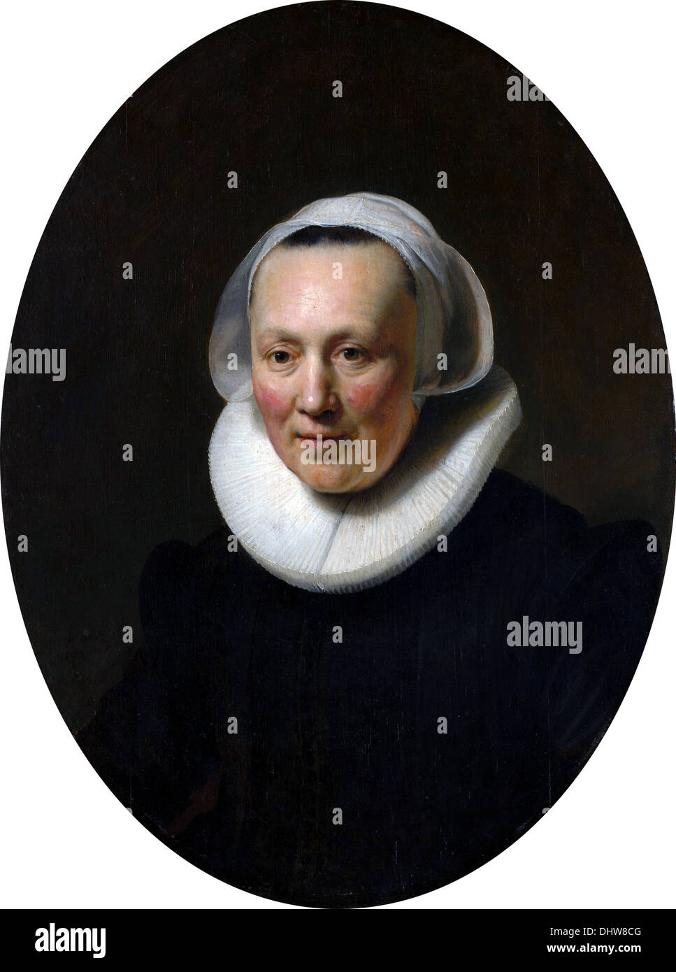 Porträt einer Frau - von Rembrandt van Rijn, 1633 Stockfoto