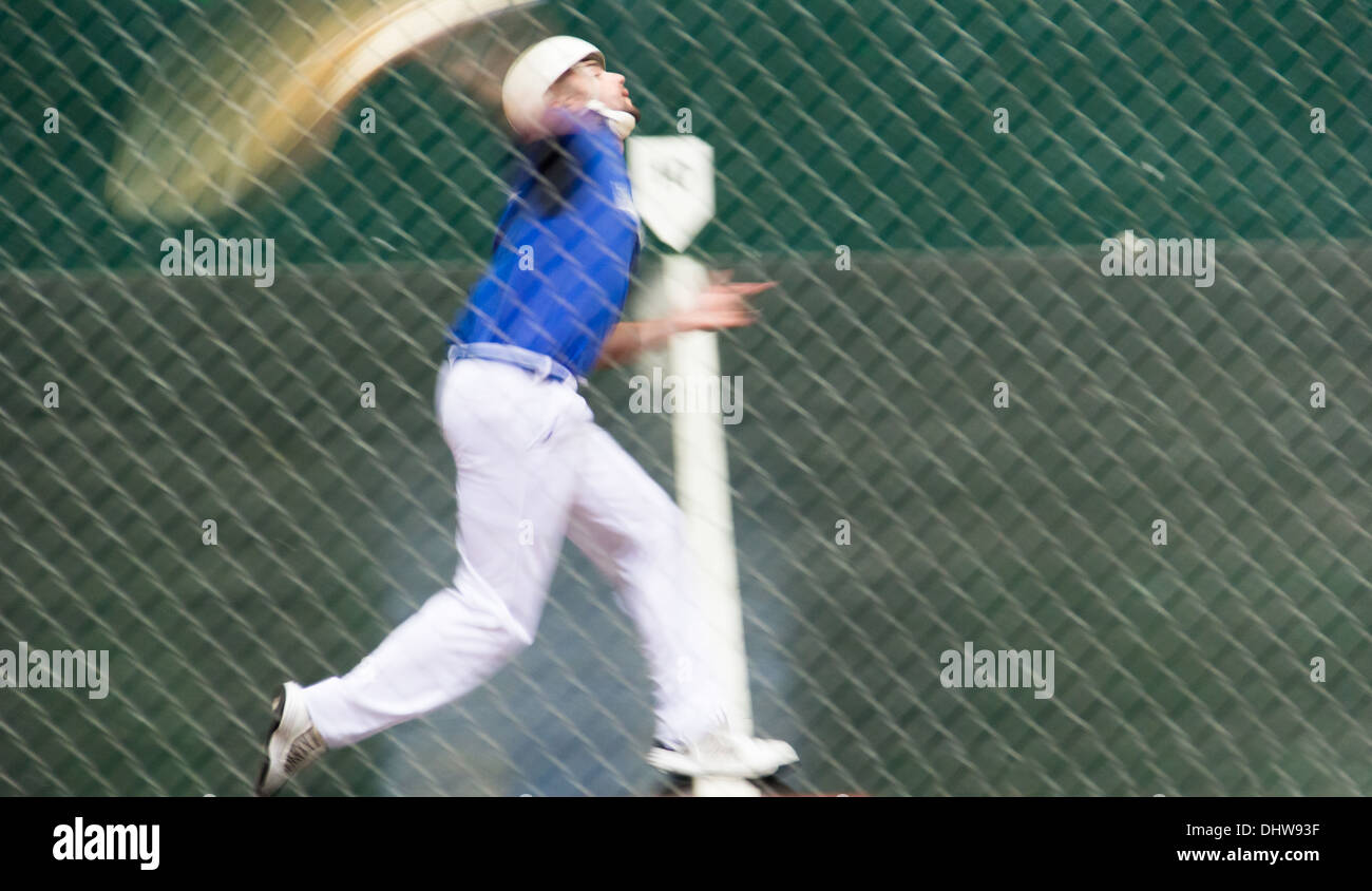 Ein professioneller Pelota-Spieler Stockfoto