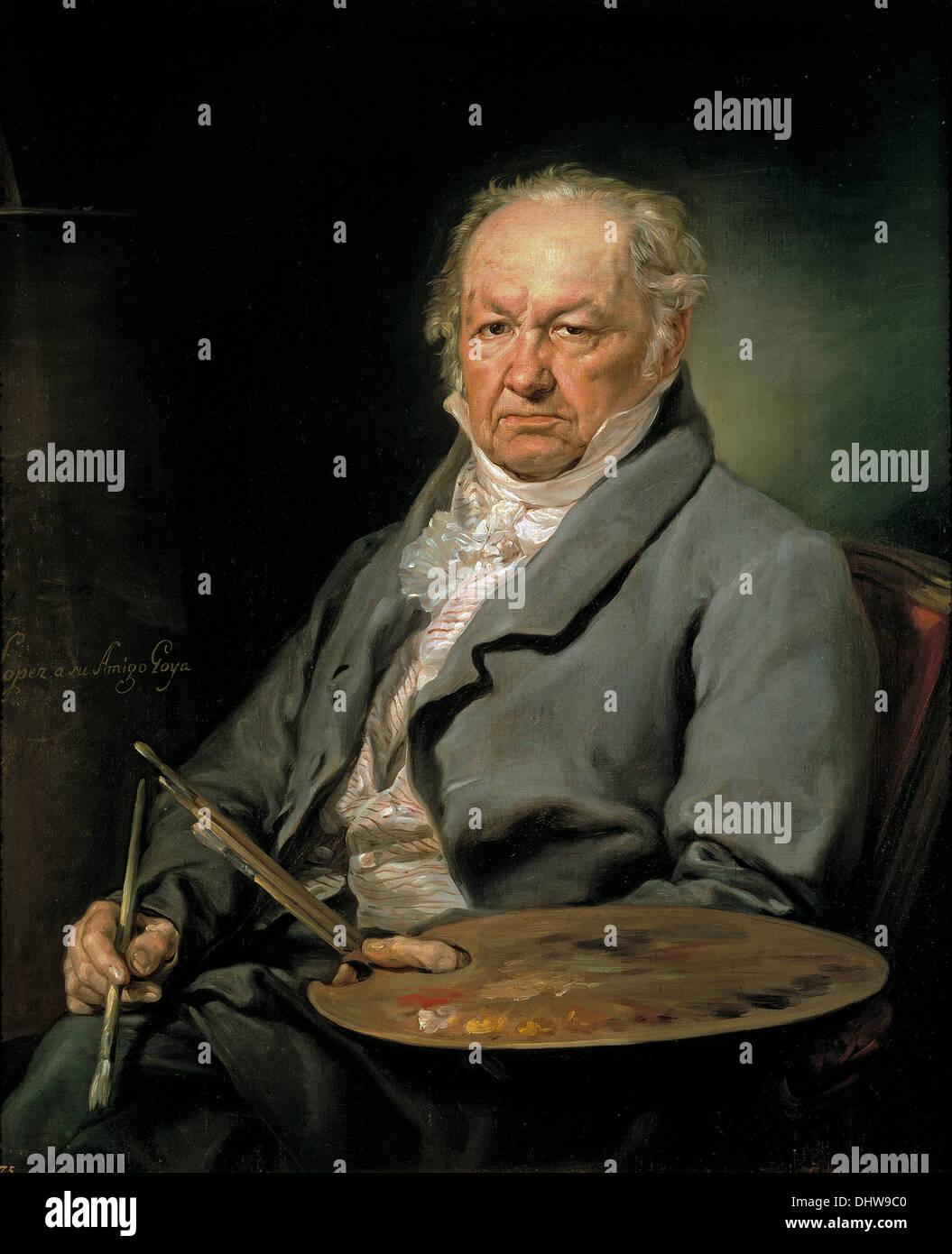 Porträt von Francisco Goya von Vicente Lopez y Portana, 1826 Stockfoto