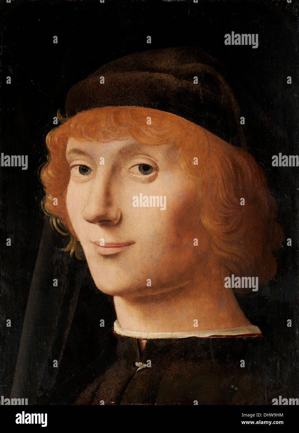 Porträt eines jungen Mannes - von Antonello da Messina, 1470 Stockfoto