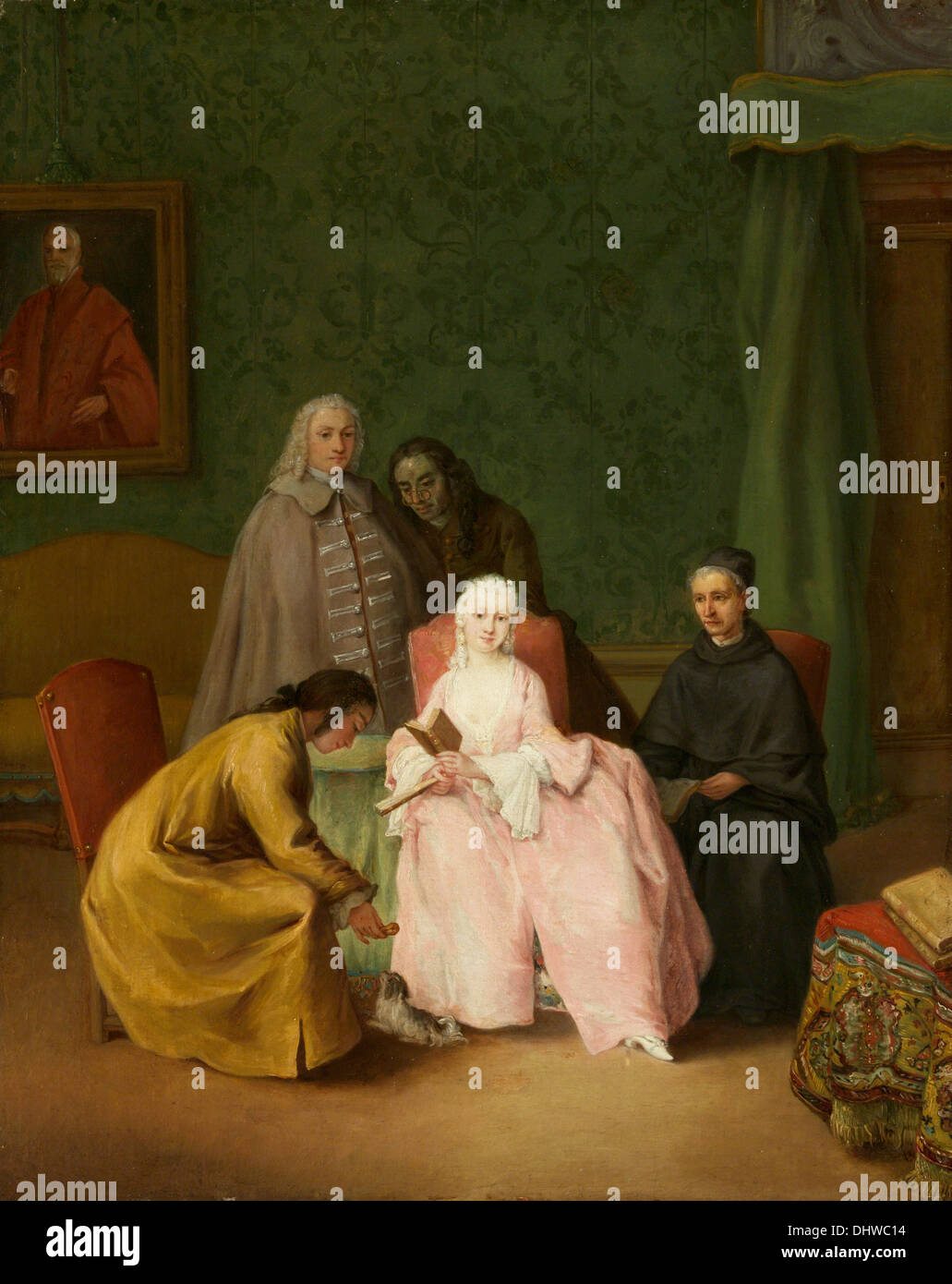 Der Besuch - von Pietro Longhi, 1746 Stockfoto