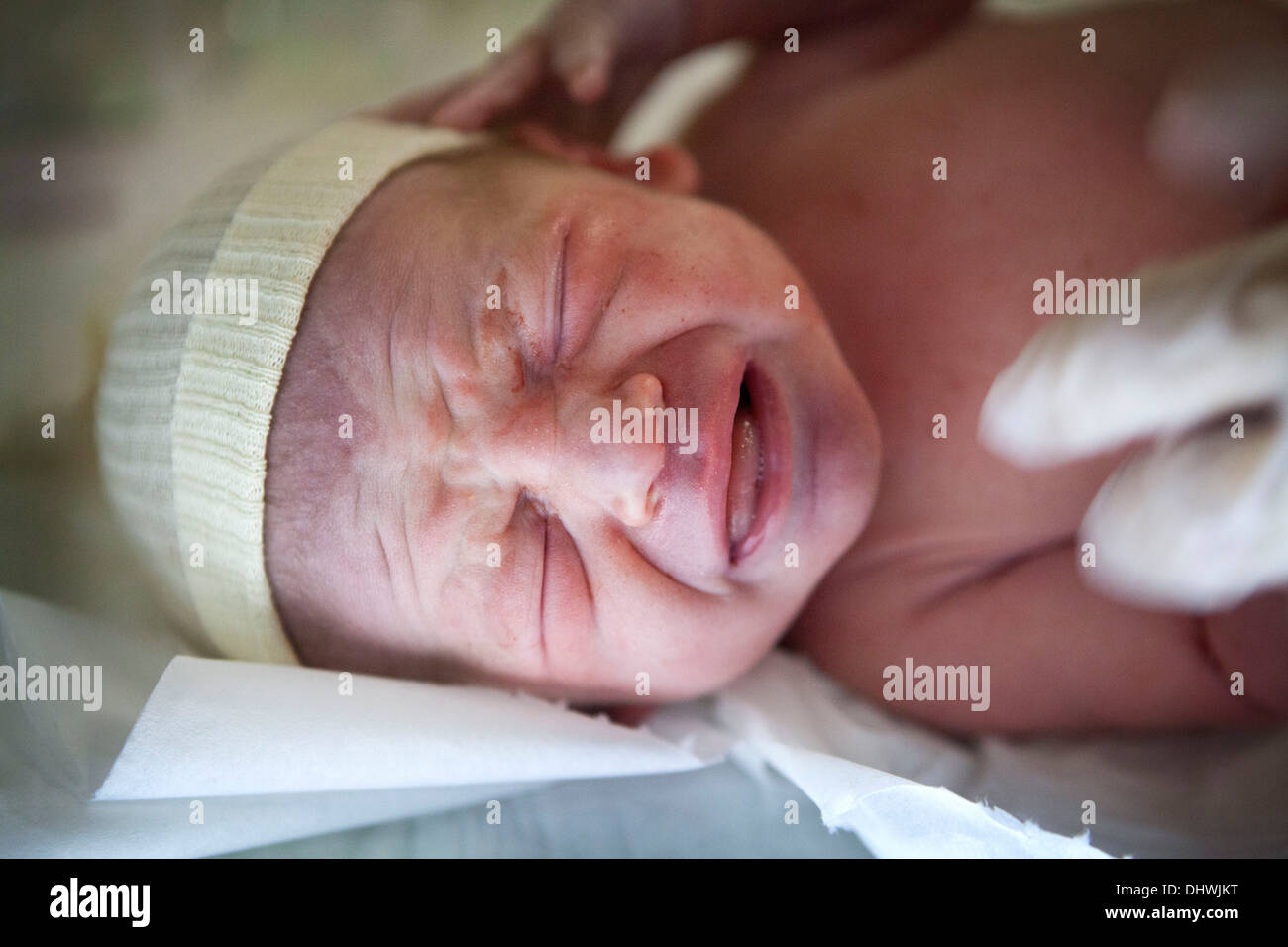 NEUGEBORENES BABY Stockfoto