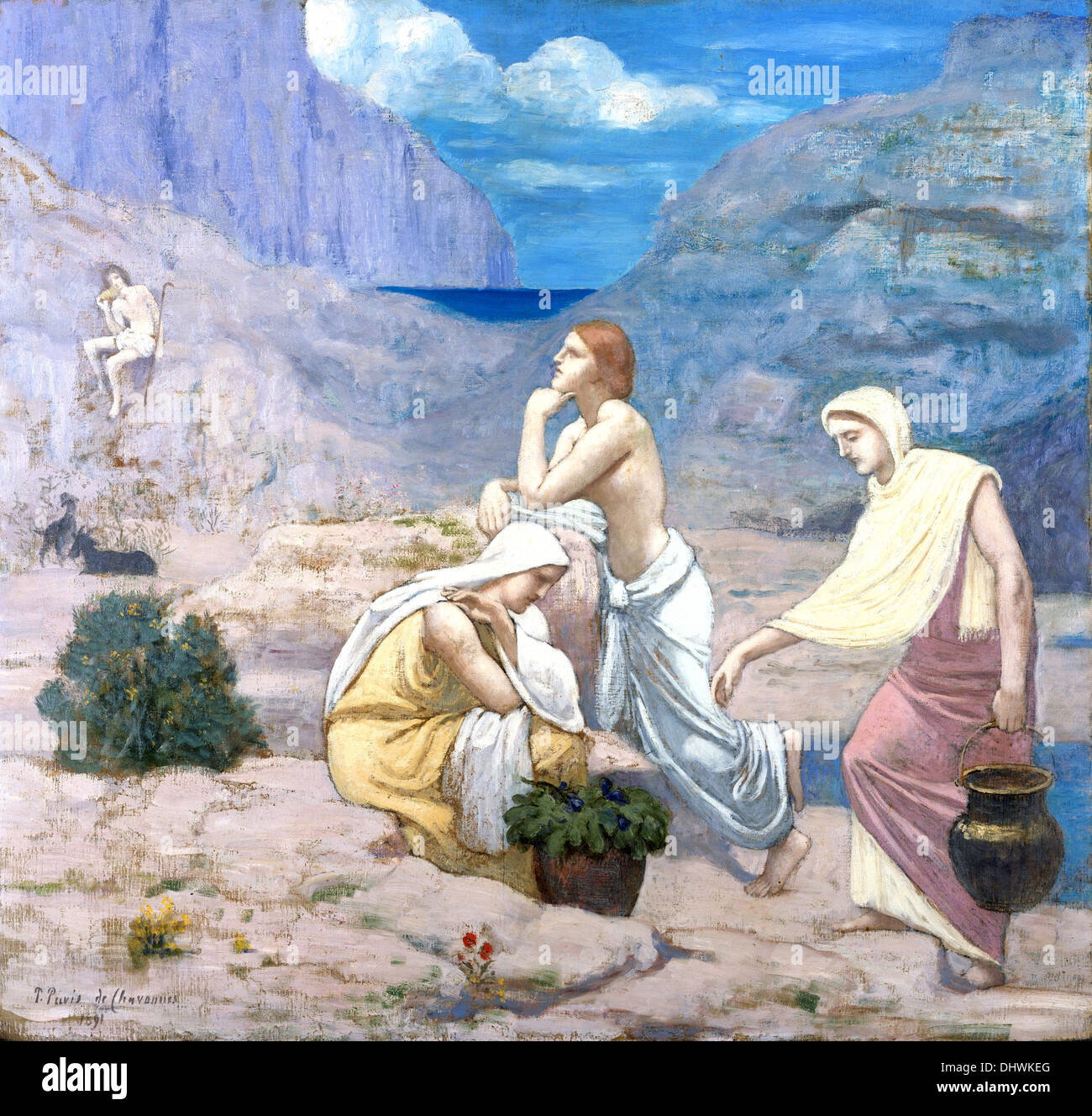 Der Hirte Song - von Pierre Puvis de Chavannes, 1891 Stockfoto