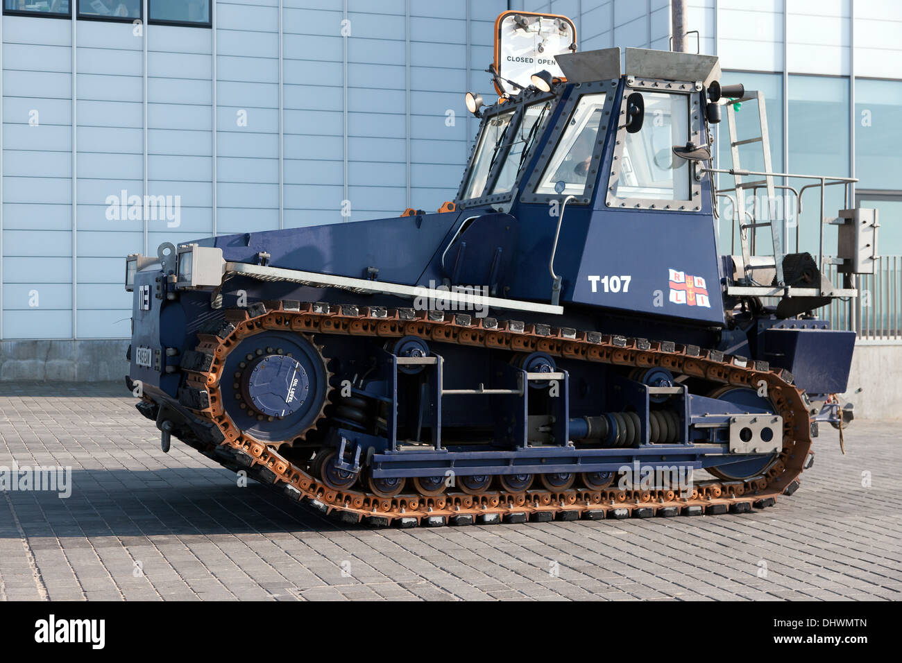 Der Talus MB-H Crawler wurde speziell für die RNLI zu starten und Rettungsboote von Stränden zu erholen. Stockfoto