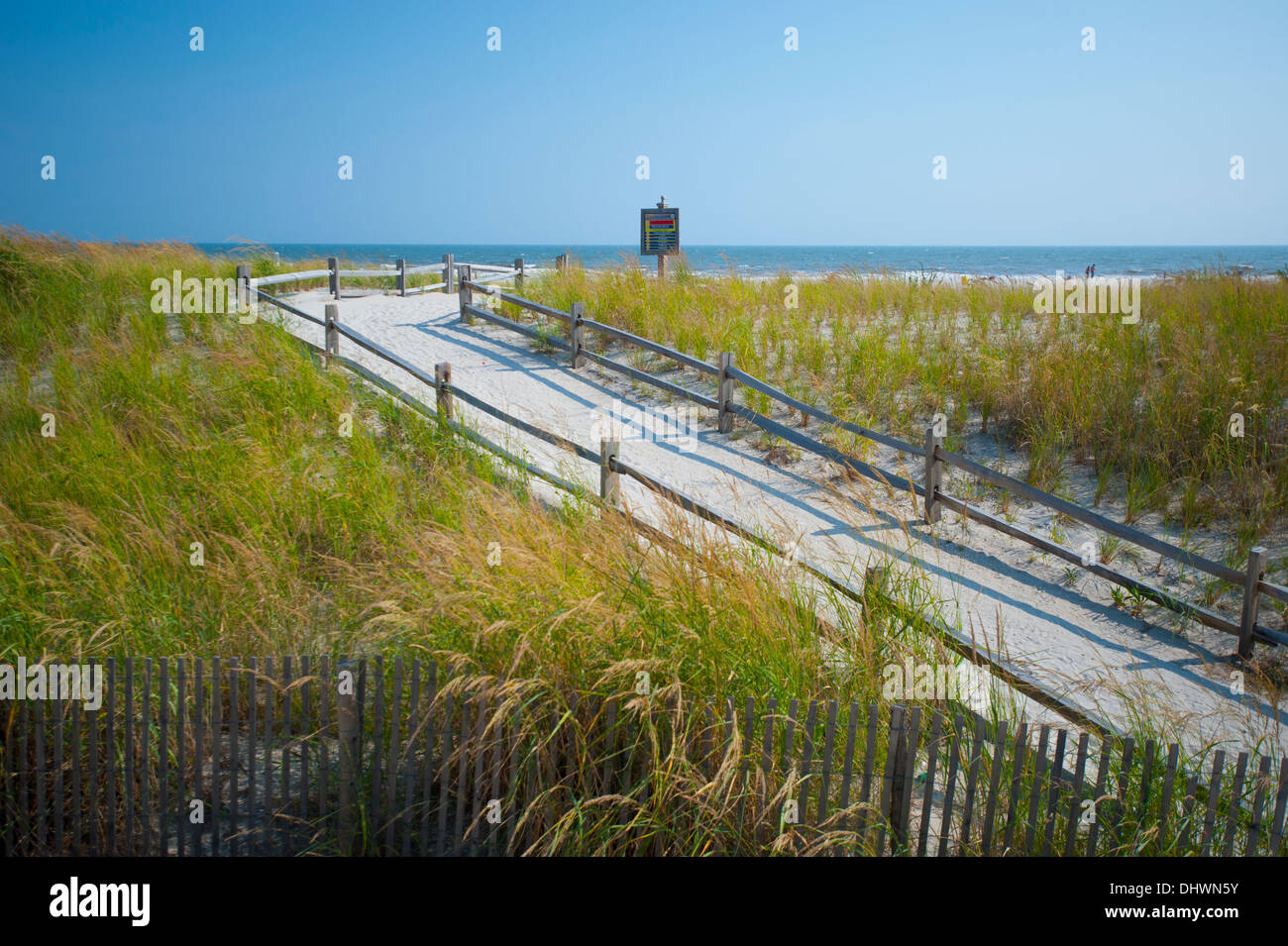 USA Amerika amerikanische New Jersey NJ Atlantic City Strandspaziergang über die Dünen Stockfoto