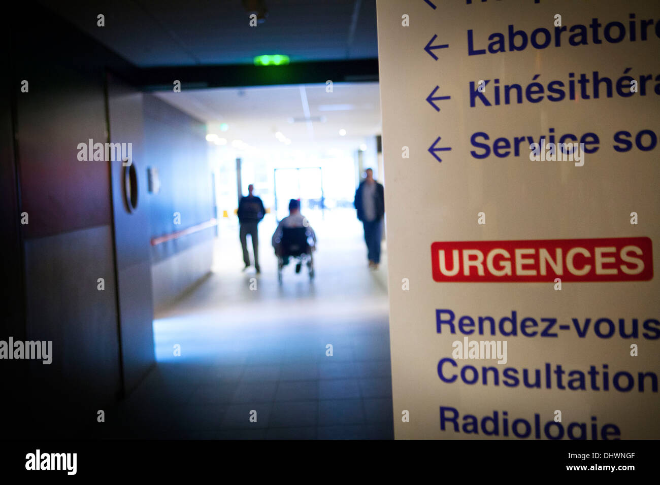 NOTFALL, KRANKENHAUS Stockfoto