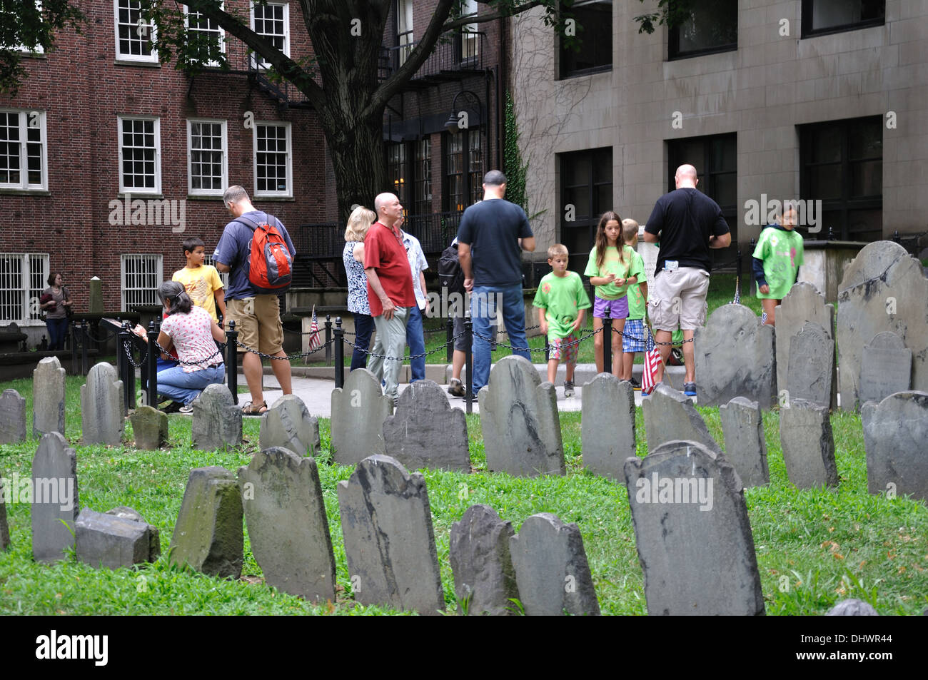 Granary Burying Ground Friedhof in Boston, Massachusetts, USA Stockfoto