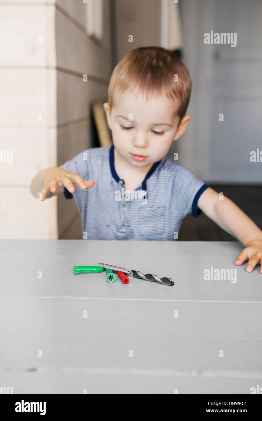 HOME-UNFALL Stockfoto