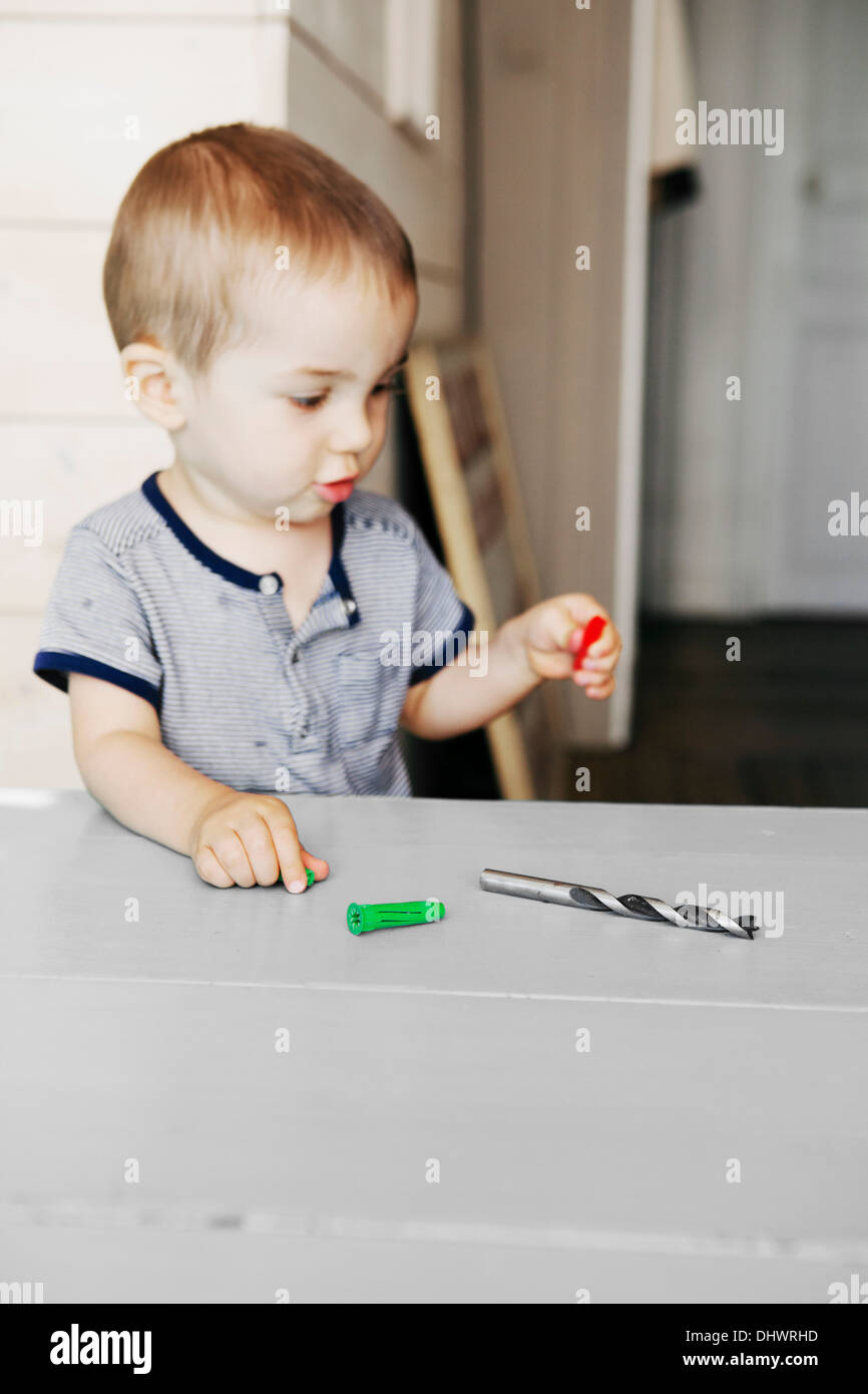 HOME-UNFALL Stockfoto