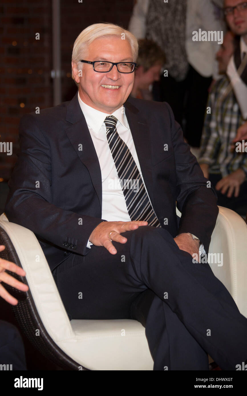 Dr. Frank-Walter Steinmeier am deutschen ZDF-Talkshow "Markus Lanz". Hamburg, Deutschland - 18.09.2012 Stockfoto