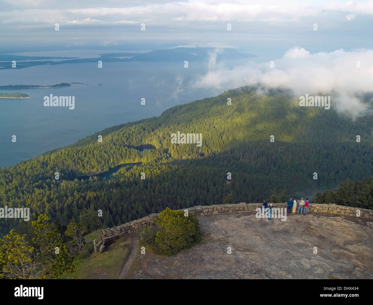 Eine Ansicht von Washington State von Mt.Constitution,Orcas Insel Stockfoto