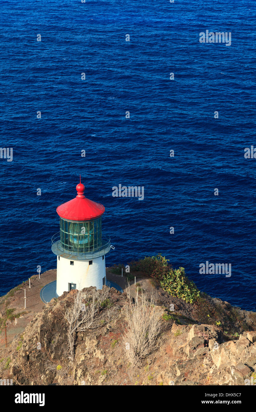 USA, Hawaii, Oahu, Makapuu Point Leuchtturm Stockfoto
