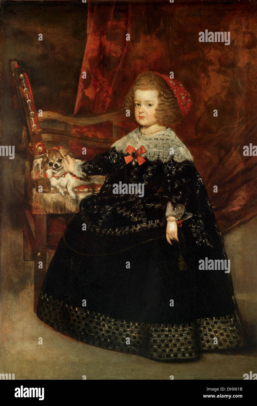 María Teresa, Infantin von Spanien - von Juan Bautista Martínez del Mazo 1645 Stockfoto