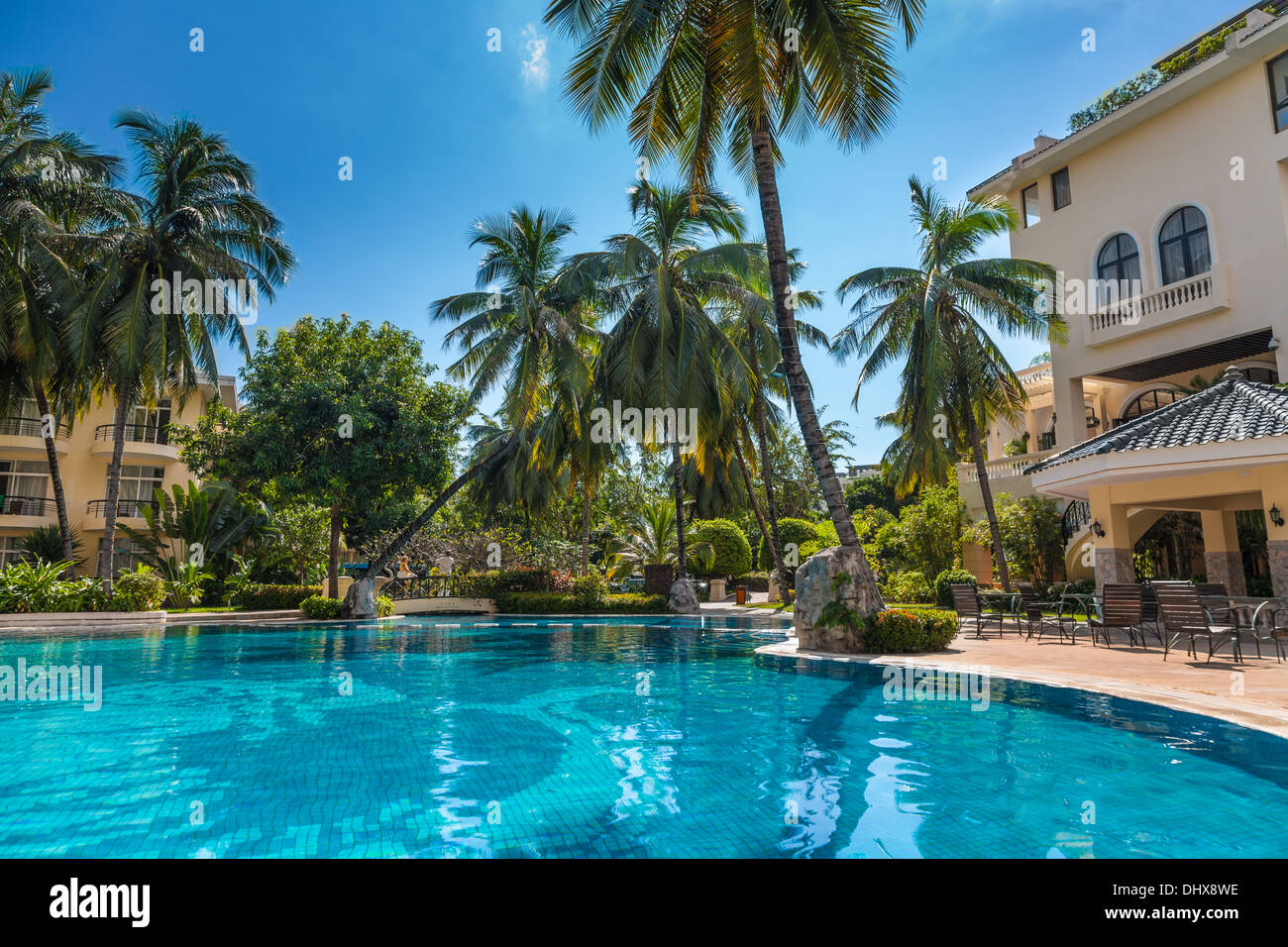 Schwimmbad-tropischen Spa-resort Stockfoto