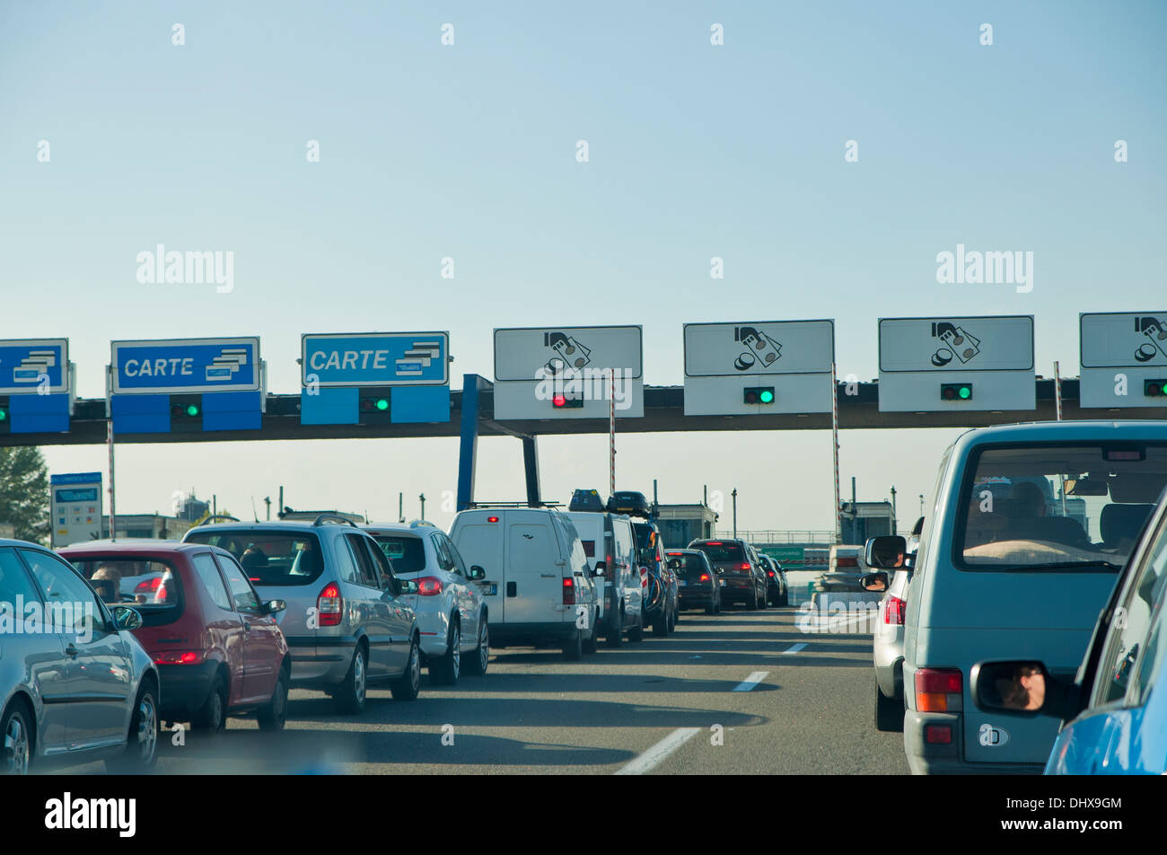 Italienische kostenpflichtige Autobahn Stockfoto