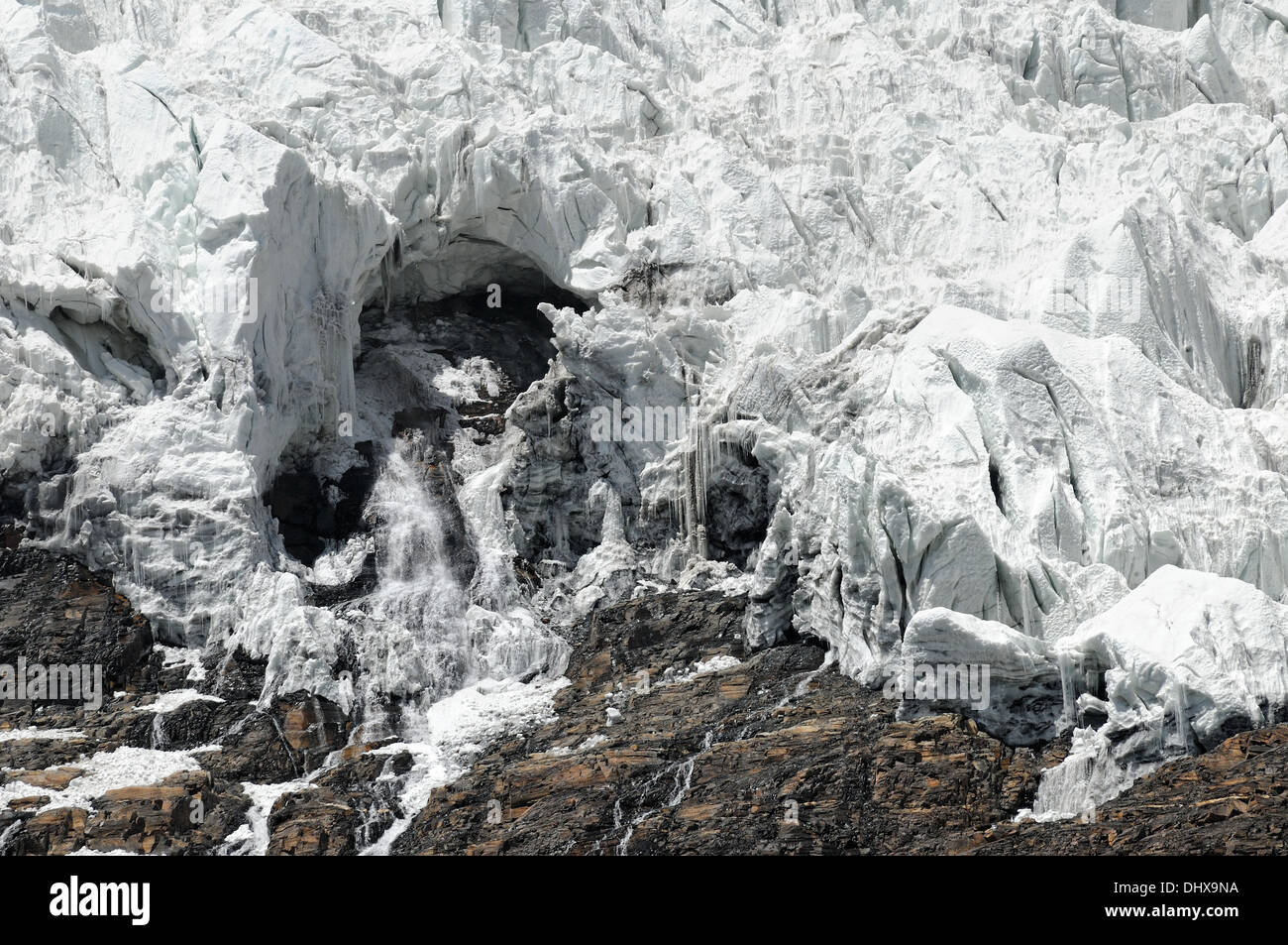 Karola Gletscher Gletscherwasser Tibet China Stockfoto