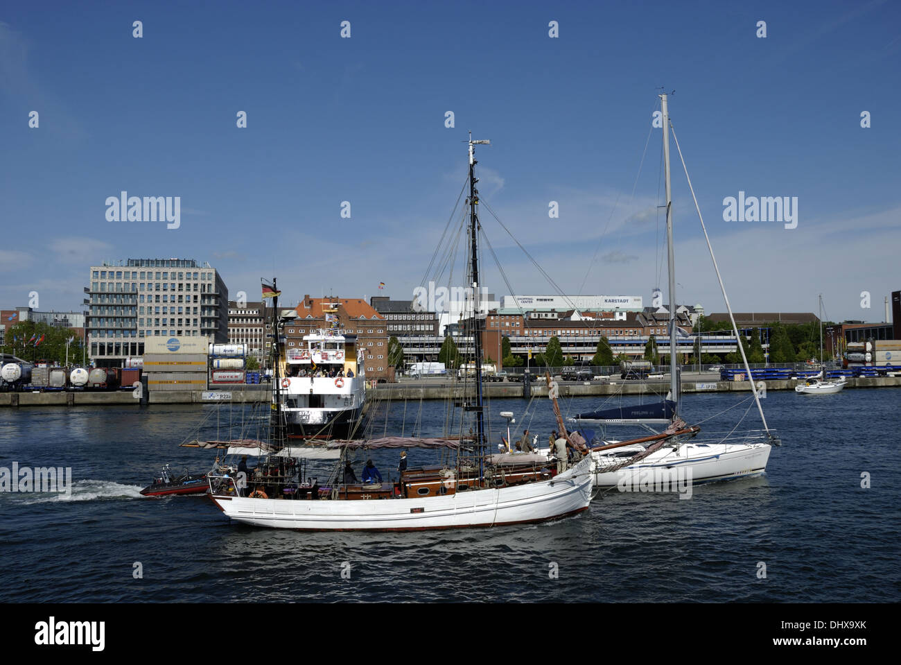 Segelschiffe in Kiel Stockfoto