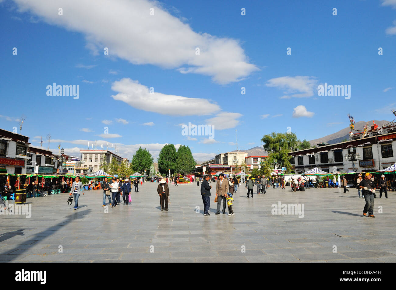 Barkor - Marktplatz-Lhasa-Tibet-China Stockfoto