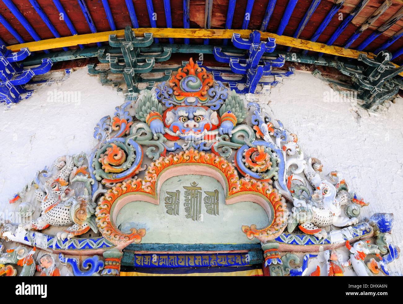 Tsuklahang Tempel Gyantse Tibet China Stockfoto