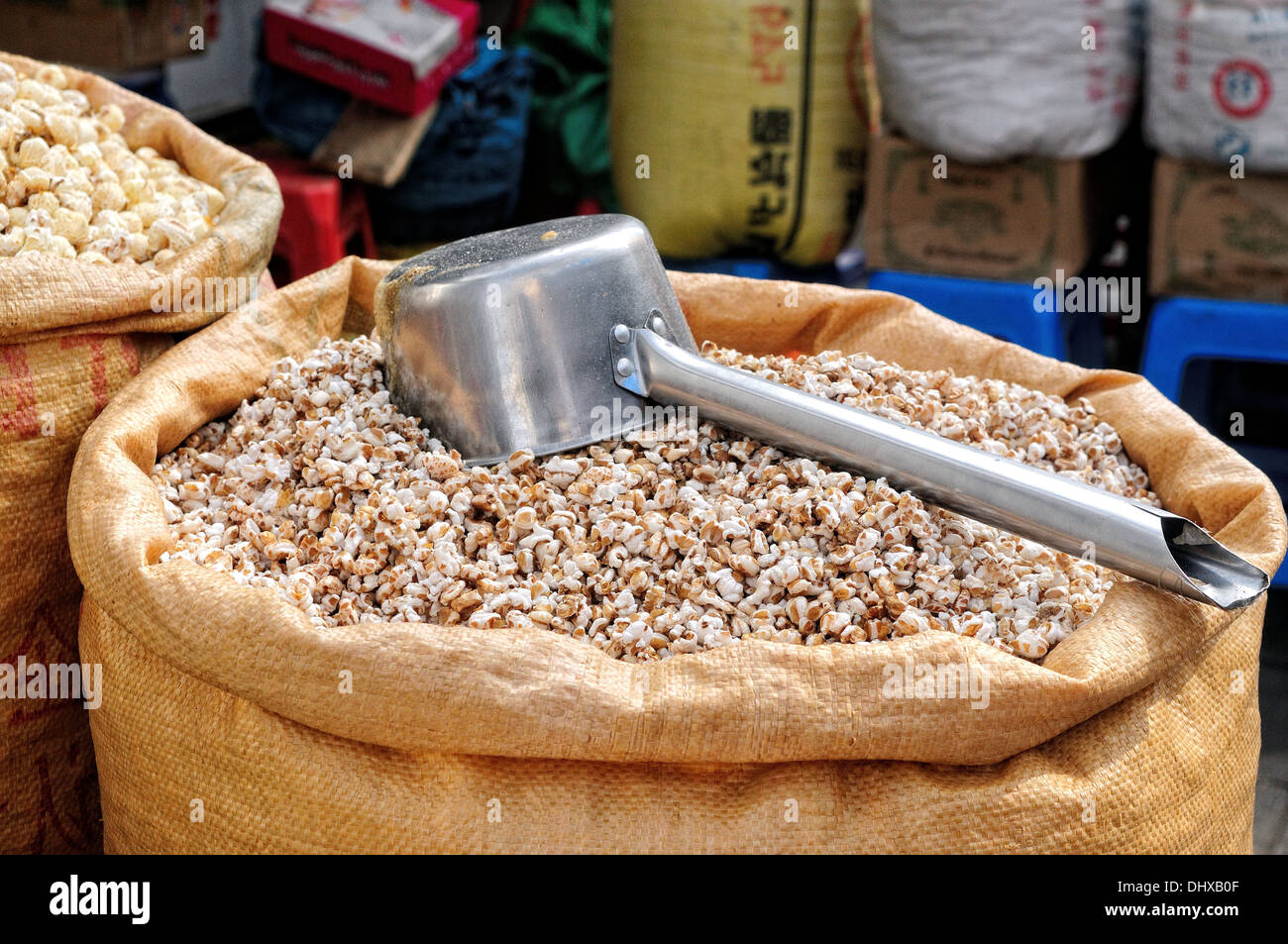 Schöpfer und Muttern Markt in Lhasa-Tibet Stockfoto