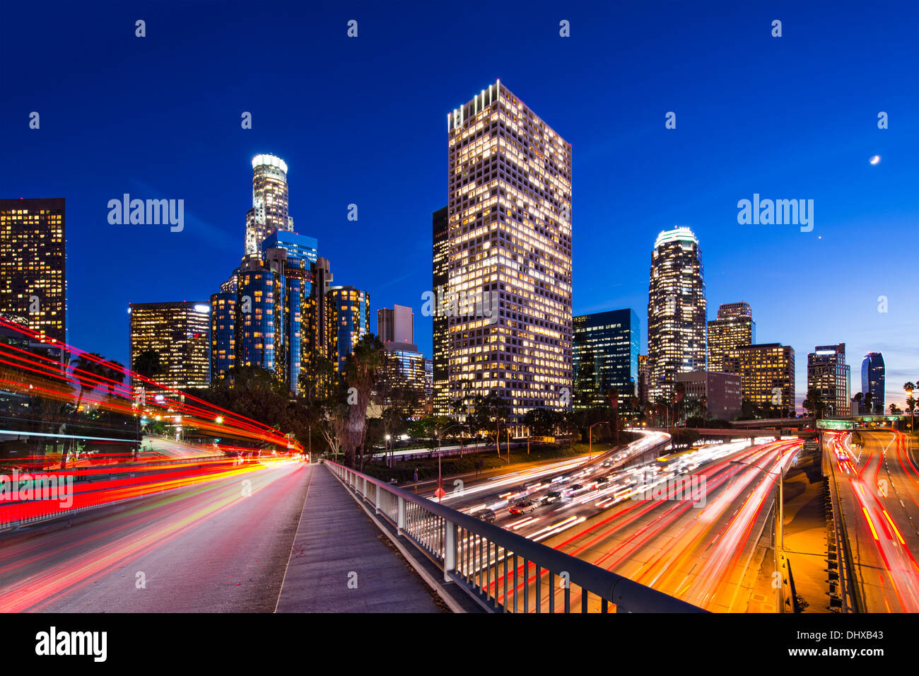 Skyline von Downtown Los Angeles, Kalifornien, USA. Stockfoto