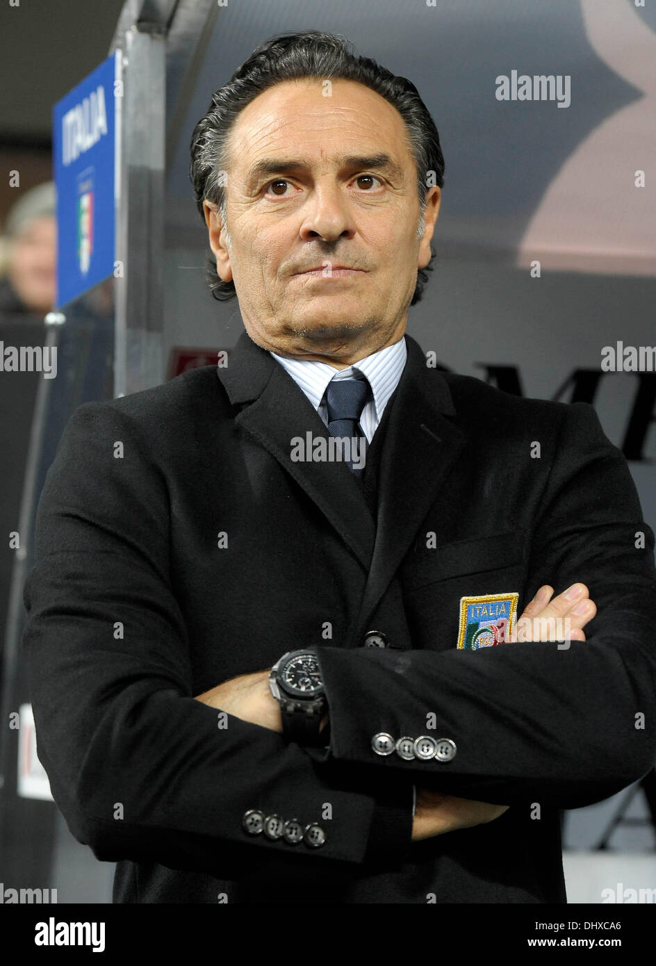 Mailand, Italien. 15. November 2013. Cesare Prandelli während das Freundschaftsspiel zwischen Italien und Deutschland im San Siro-Stadion am 15. November 2013 in Mailand, Italy.Photo: Filippo Alfero/NurPhoto Credit: Filippo Alfero/NurPhoto/ZUMAPRESS.com/Alamy Live News Stockfoto