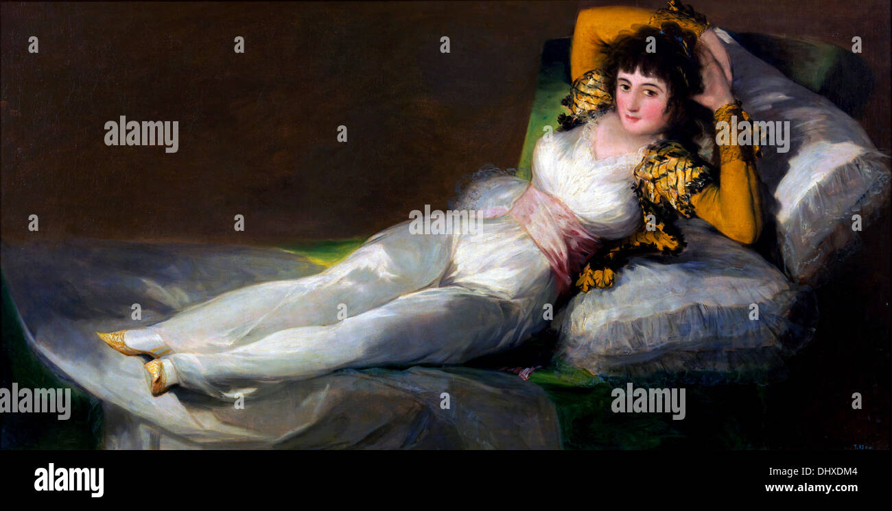 Die bekleidete Maja - von Francisco Goya, 1803 Stockfoto