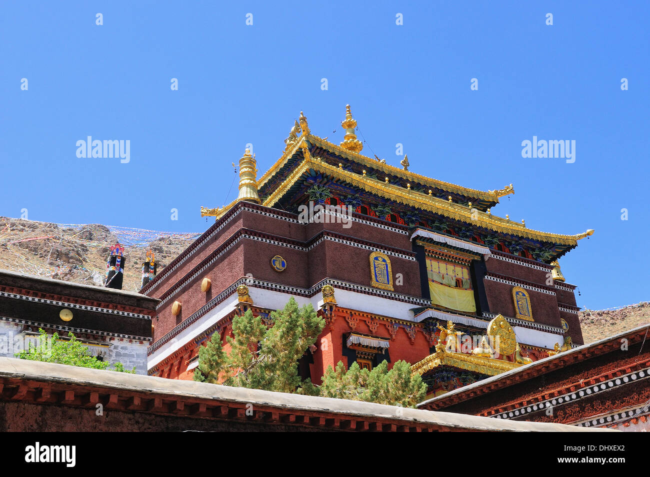 Shigatse Tashilhunpo Kloster in Tibet Stockfoto