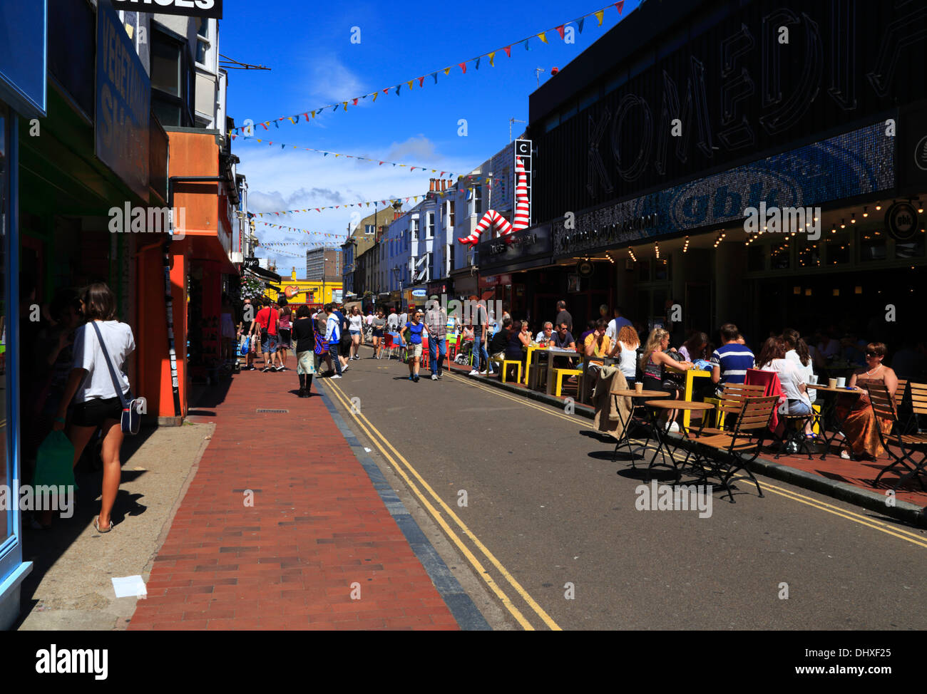 Die Gassen in Brighton, East Sussex, Vereinigtes Königreich Stockfoto