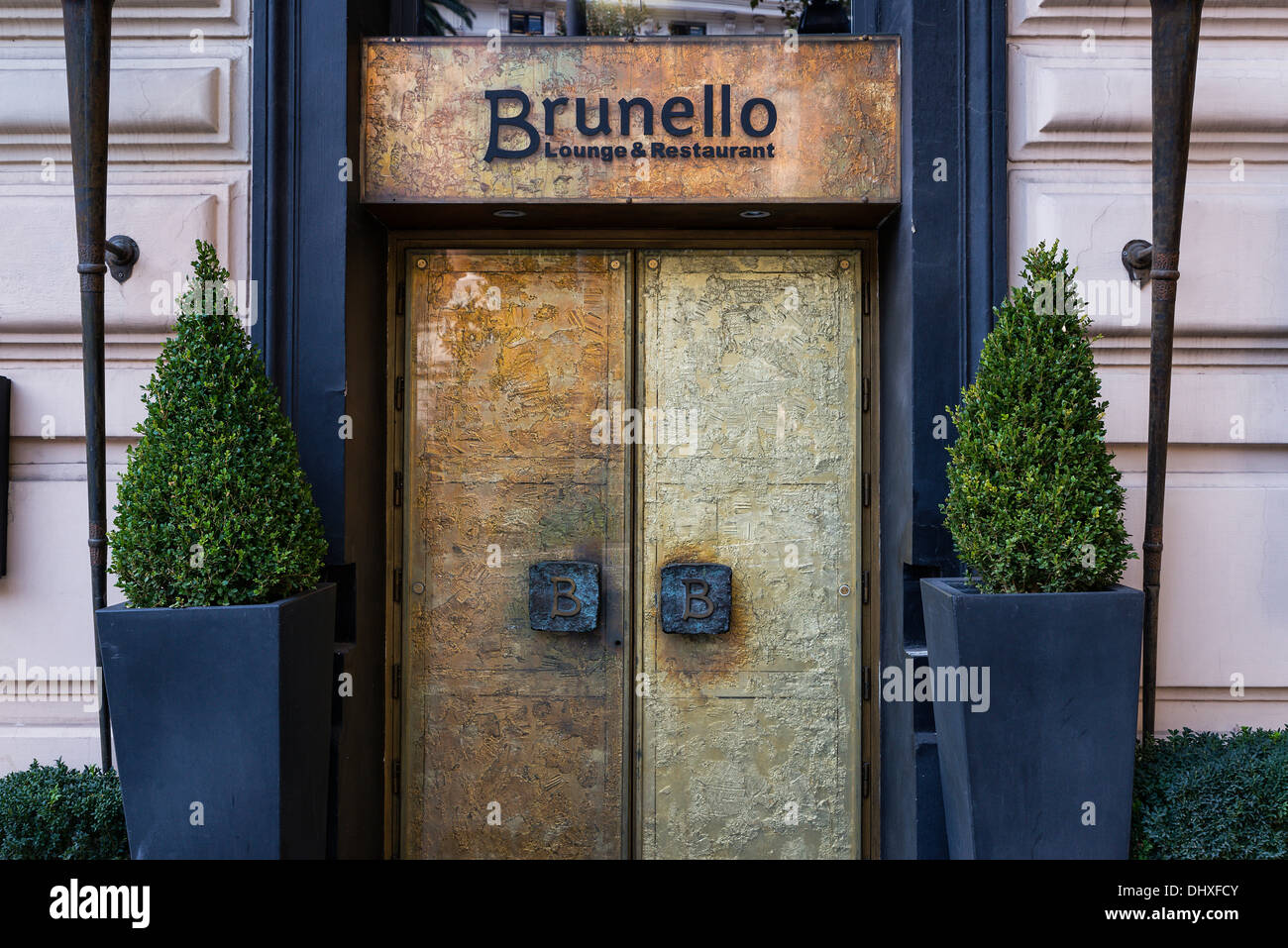 Außenseite des Brunello Lounge & Restaurant, Rom, Italien Stockfoto