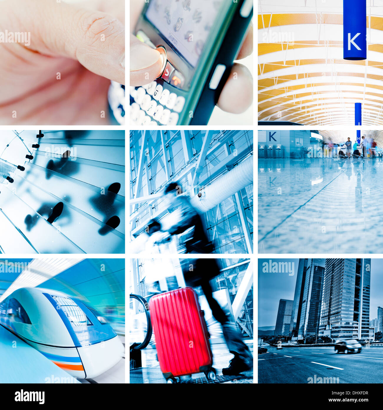 Business Travel-Fotosammlung Stockfoto