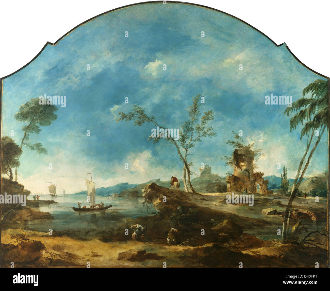 Fantastische Landschaft - von Francesco Guardi, 1765 Stockfoto