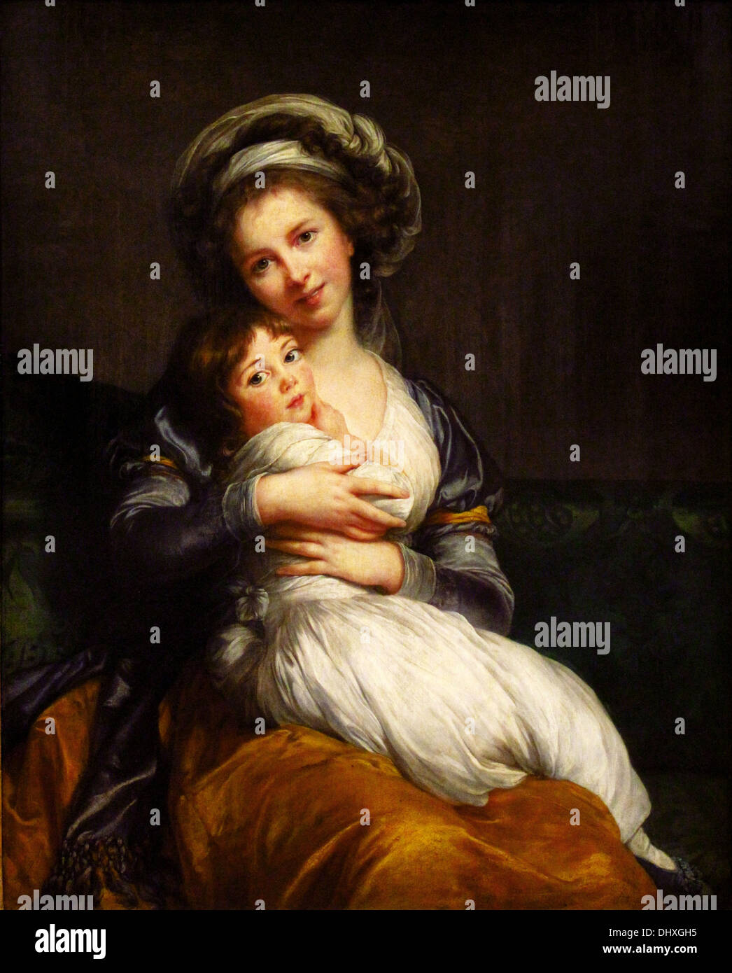 Selbstportrait mit Tochter Jeanne Luci - von Élisabeth Louise Vigée Le Brun, 1786 Stockfoto