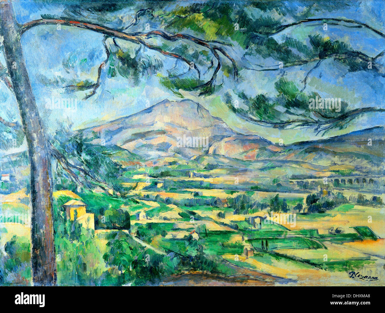 Der Mont Sainte-Victoire - von Paul Cézanne, 1887 Stockfoto