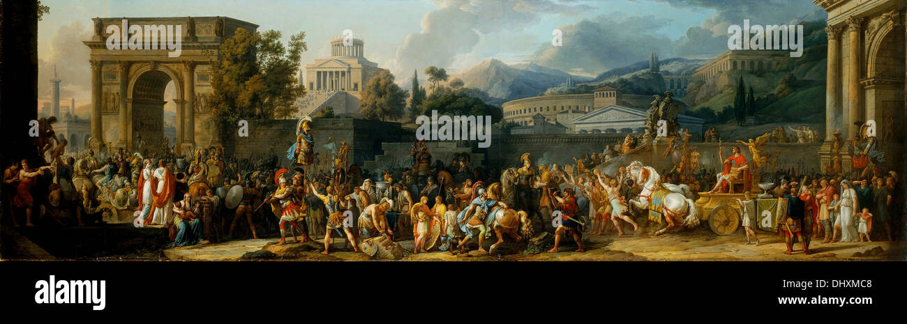 Der Triumph des Aemilius Paulus - von Carle Vernet (Antoine Charles Horace), 1789 Stockfoto
