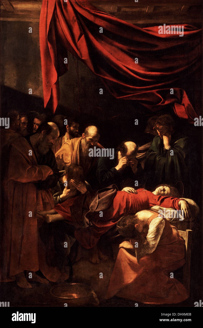 Der Tod der Jungfrau - von Caravaggio, 1606 Stockfoto