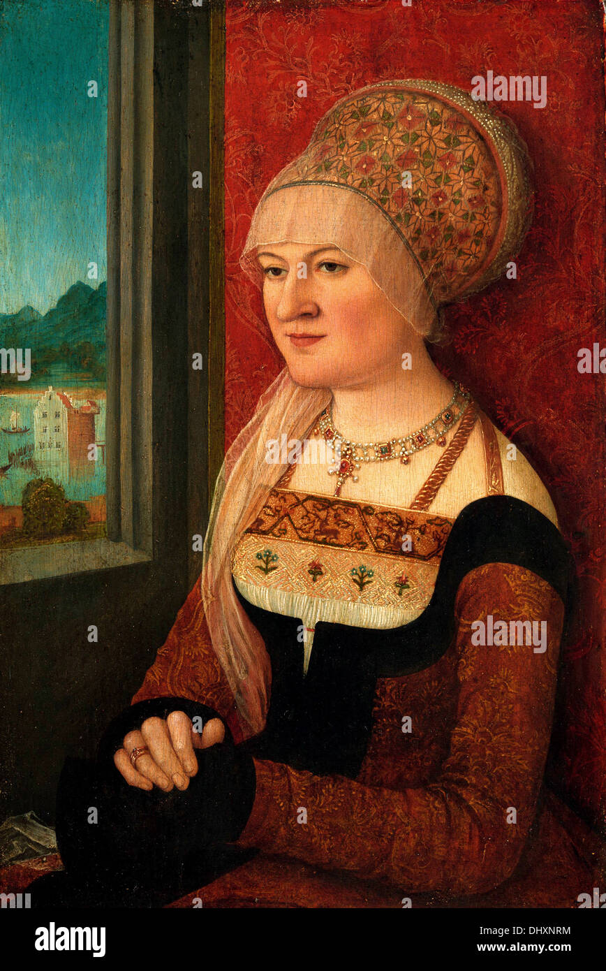 Porträt einer Frau - von Bernhard Strigel, 1515 Stockfoto