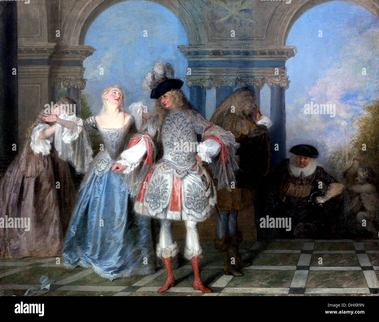 Der französische Komiker - von Antoine Watteau, 1721 Stockfoto