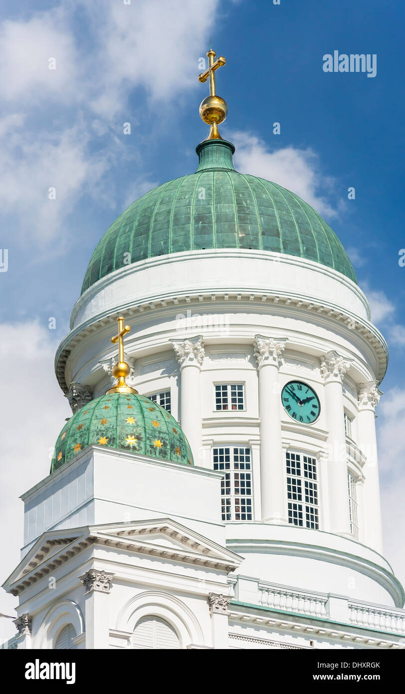 Nicholas Kirchenkuppel in Helsinki, Finnland Stockfoto