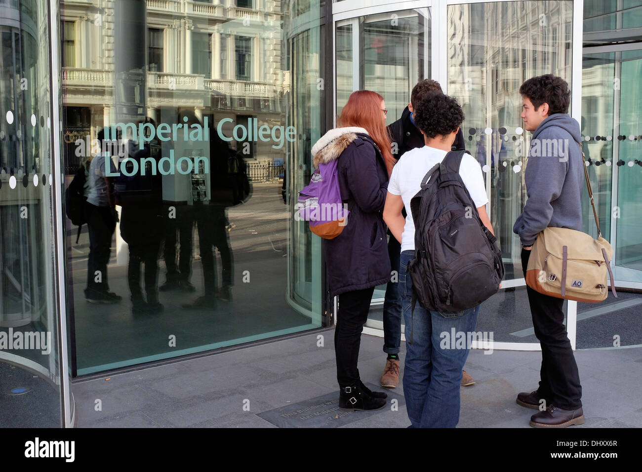 Gruppe von Studenten am Imperial College London. Stockfoto
