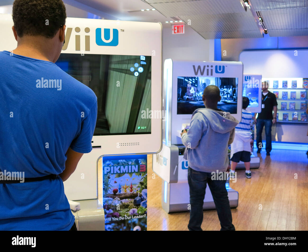 Nintendo World Store Interieur, Rockefeller Center, NYC, USA Stockfoto