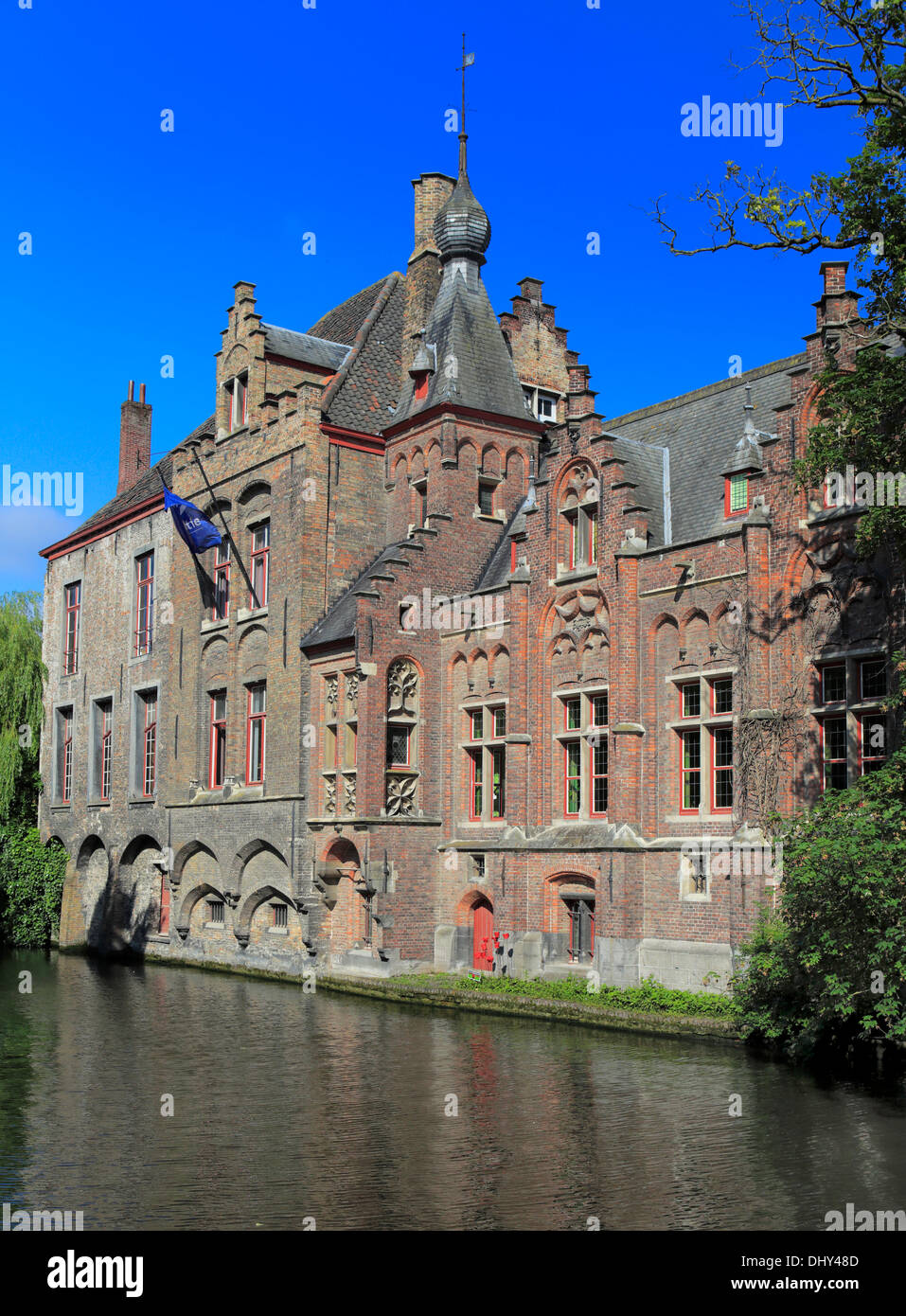 Altes Haus Brugge West Flandern Belgien Stockfoto Bild